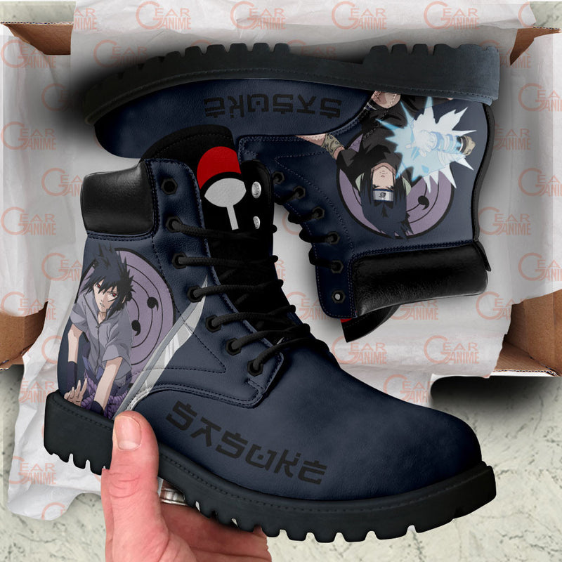 Sasuke Uchiha Boots Shoes Anime Custom MV1110