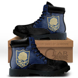 Blue Rose Boots Shoes Anime Custom MV0710