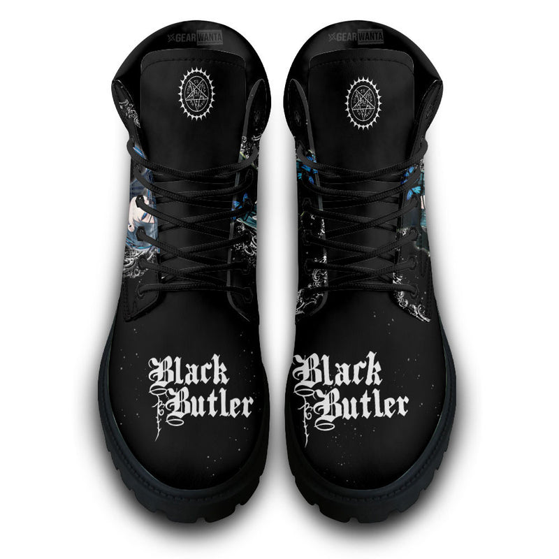 Black Butler Ciel Phantomhive Boots Shoes Anime Custom MV2811