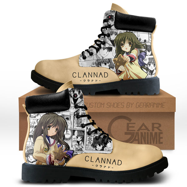 Clannad Fuko Ibuki Boots Shoes Anime Custom NTT191