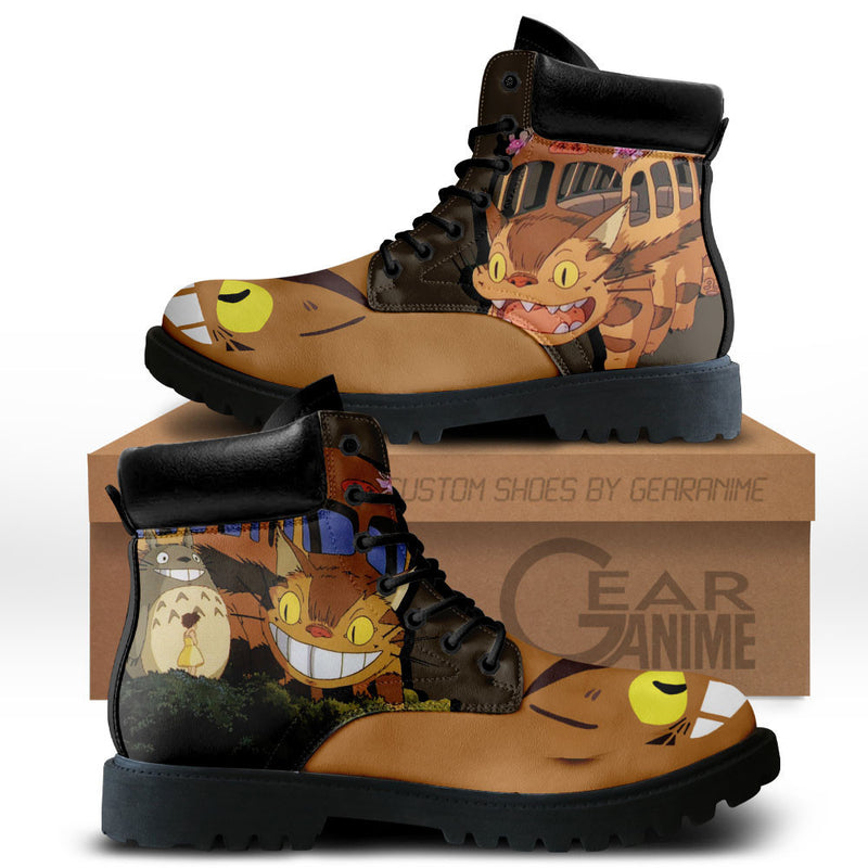 Catbus My Neighbor Totoro Boots Shoes Anime Custom MV1212