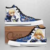 Fate Zero Saber High Top Shoes NTT101