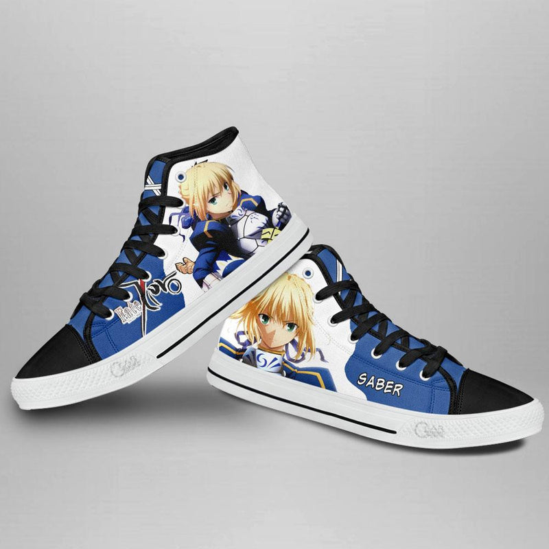 Fate Zero Saber High Top Shoes NTT101