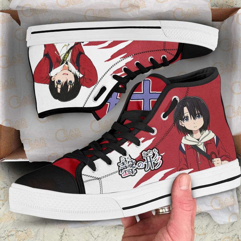 A Silent Voice Yuzuru Nishimiya High Top Shoes