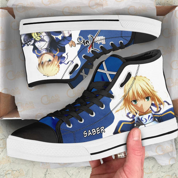 Fate Zero Saber High Top Shoes NTT101