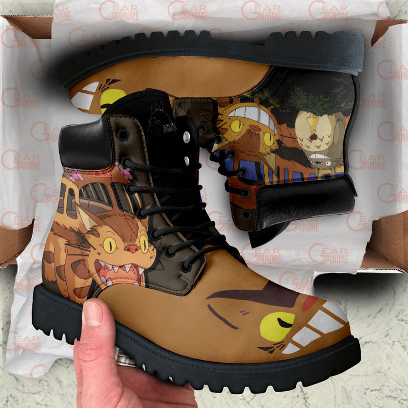 Catbus My Neighbor Totoro Boots Shoes Anime Custom MV1212