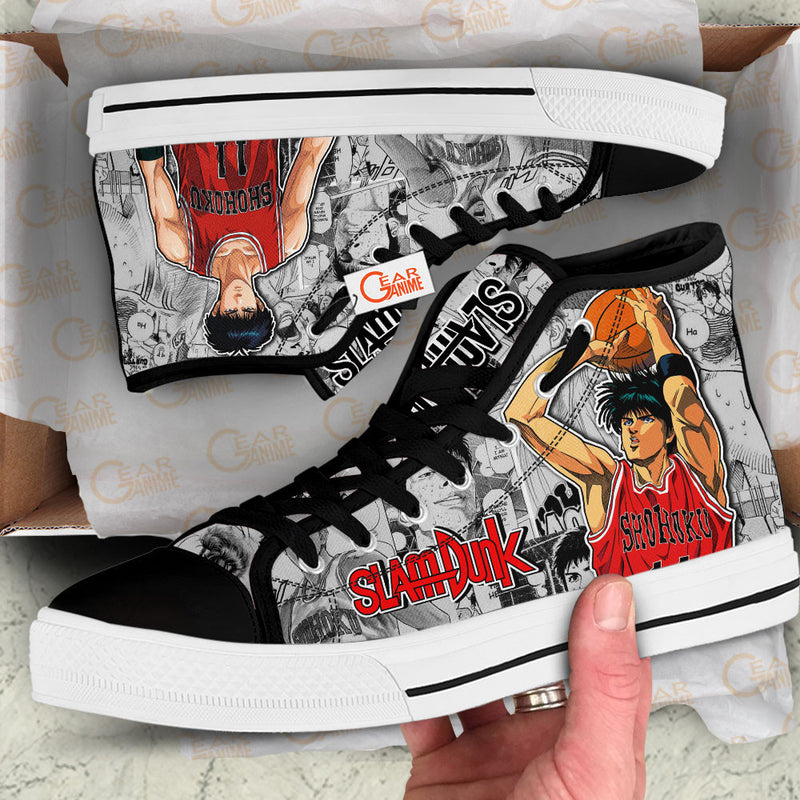 Slam Dunk Rukawa Kaede High Top Shoes NTT090