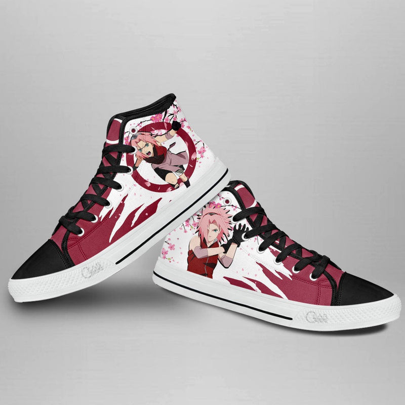 Sakura Haruno High Top Custom Shoes