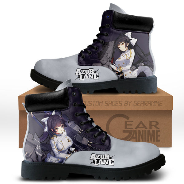 Azur Lane Atago Boots Anime Custom Game Shoes NTT211