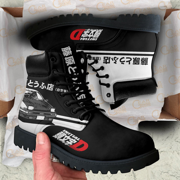 Initial Fujiwara Tofu Boots Shoes Anime Custom NTT131