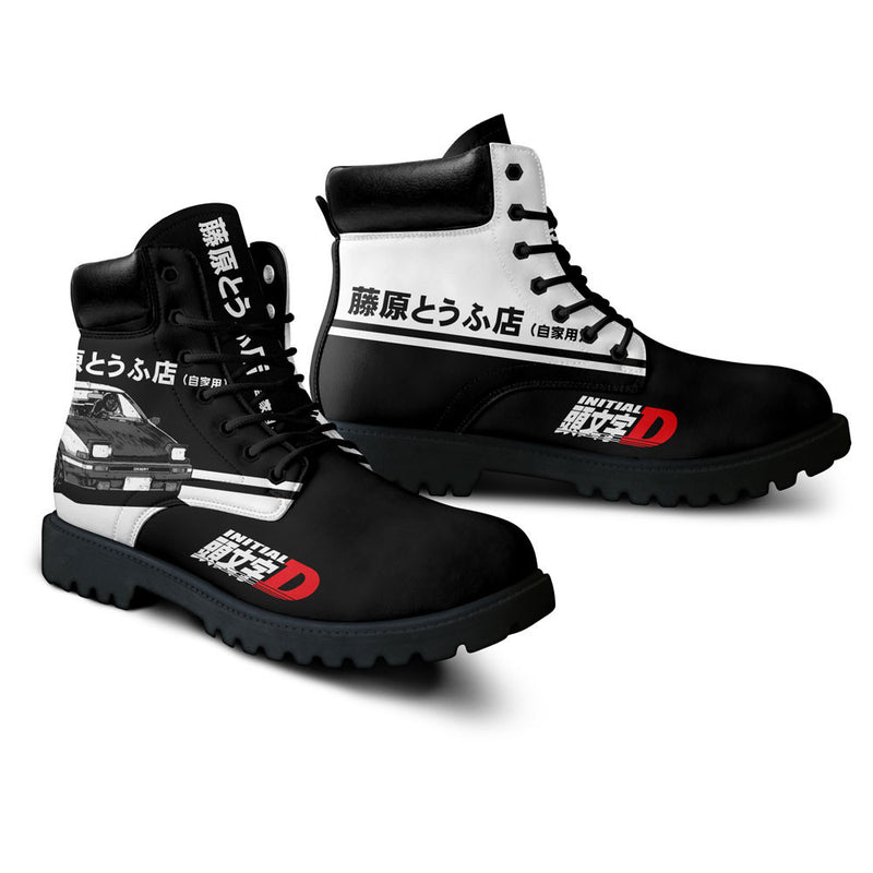 Initial Fujiwara Tofu Boots Shoes Anime Custom NTT131