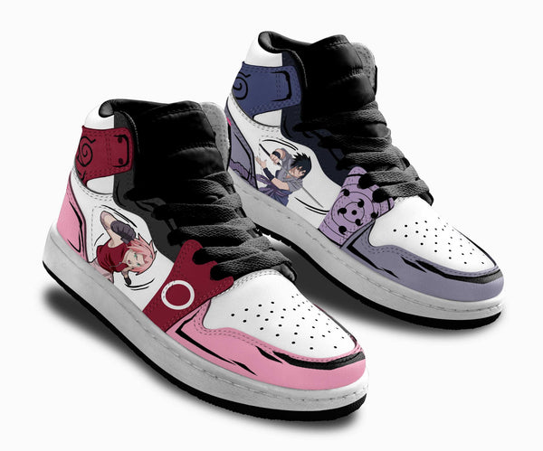 Sasuke Uchiha and Sakura Haruno Kids Sneakers MV3012