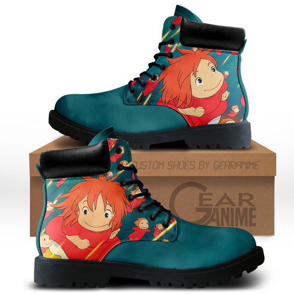 Ponyo Boots Shoes Anime Custom NTT121