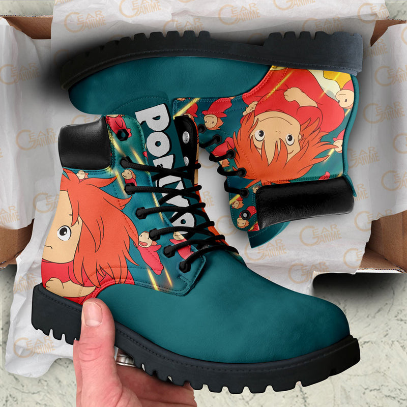 Ponyo Boots Shoes Anime Custom NTT121