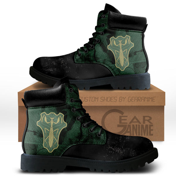 Green Mantis Boots Shoes Anime Custom MV0710