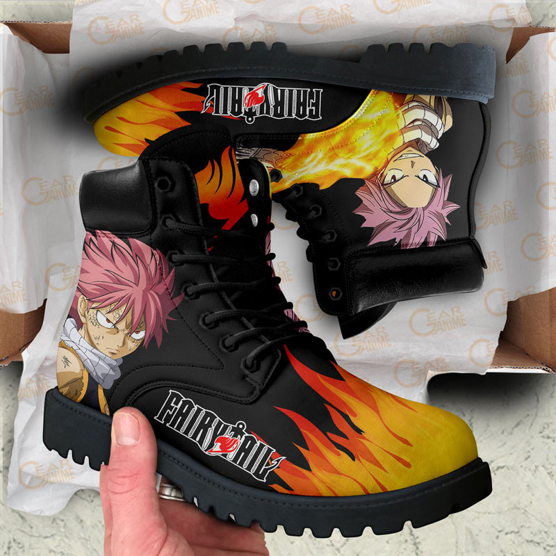 Natsu Dragneel Boots Shoes Anime Custom NTT071