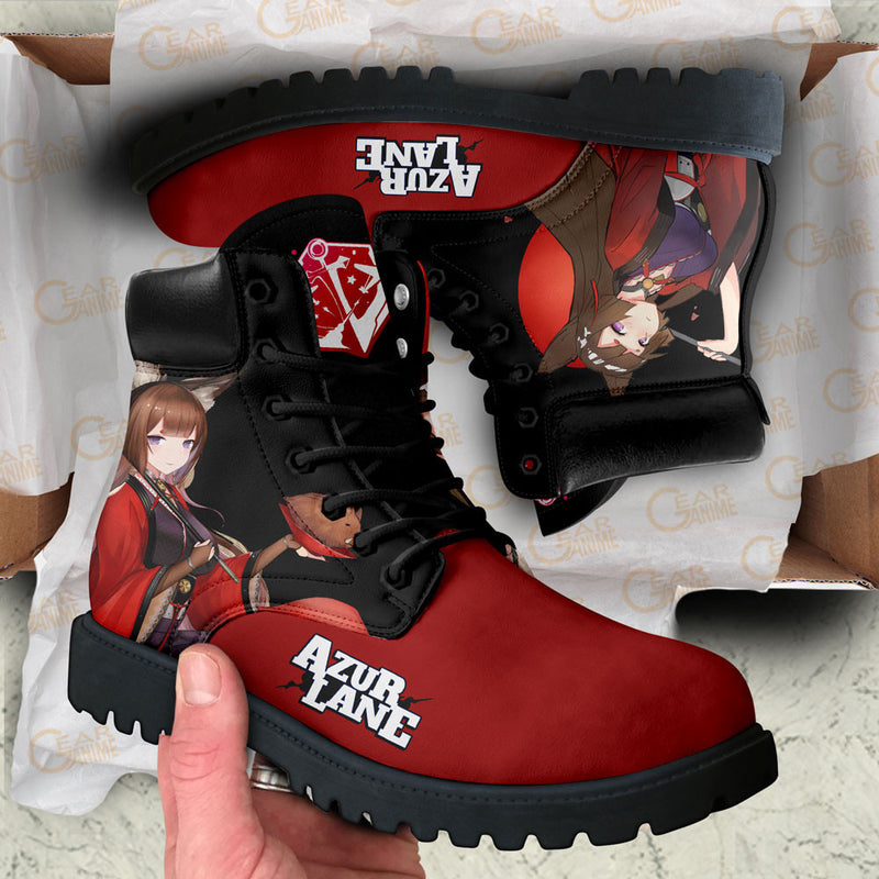 Azur Lane Amagi Boots Anime Custom Game Shoes NTT211