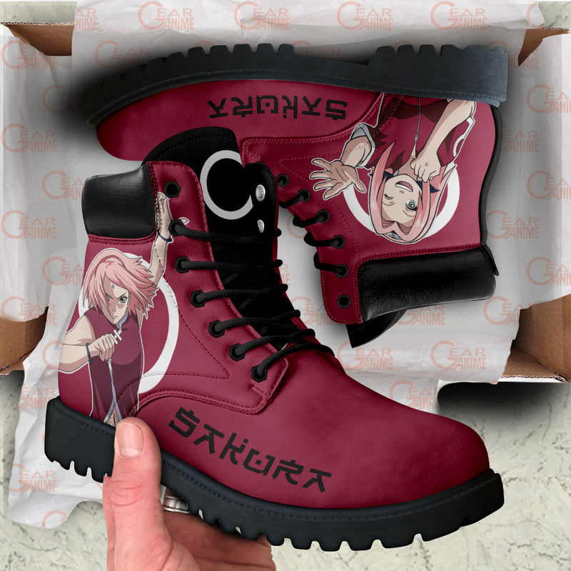 Sakura Haruno Boots Shoes Anime Custom MV1110