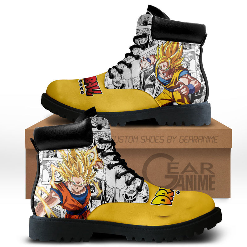 Goku Super Saiyan Boots Shoes Anime Custom