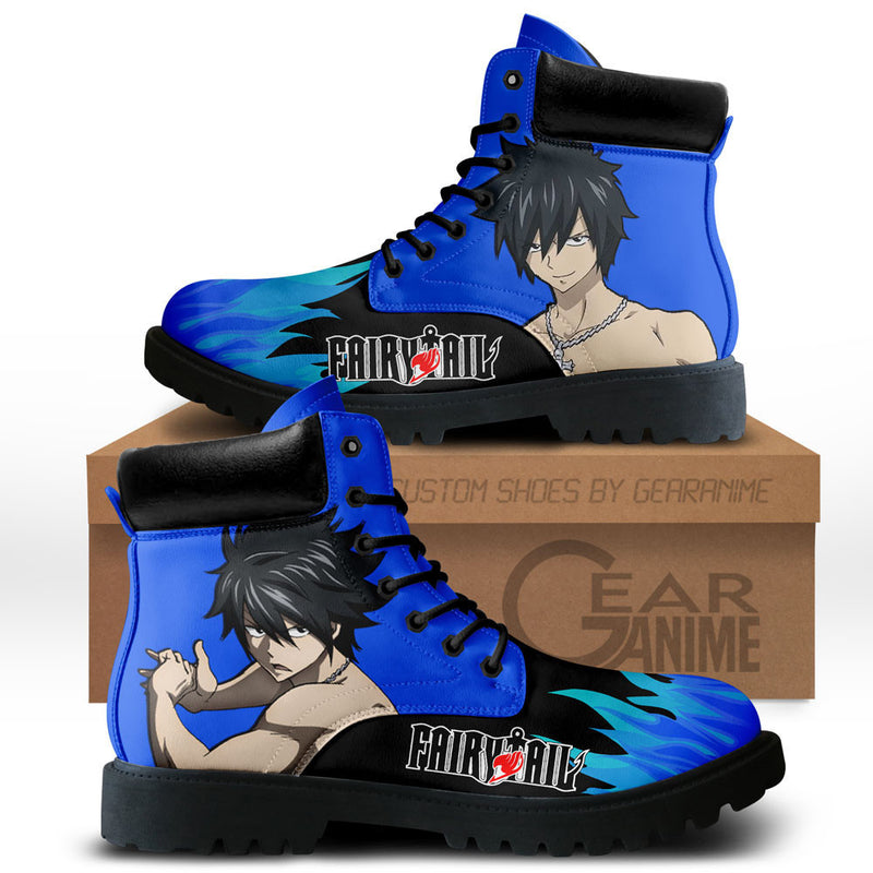 Gray Fullbuster Boots Shoes Anime Custom NTT071