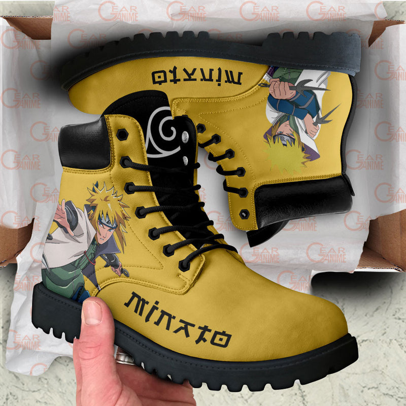 Minato Namikaze Boots Shoes Anime Custom MV1110