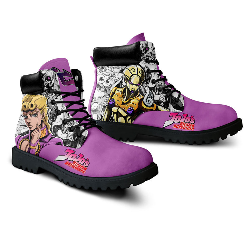 Giorno Giovanna Boots Shoes Anime Custom NTT071