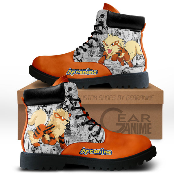 Arcanine Boots Shoes Anime Custom NTT051