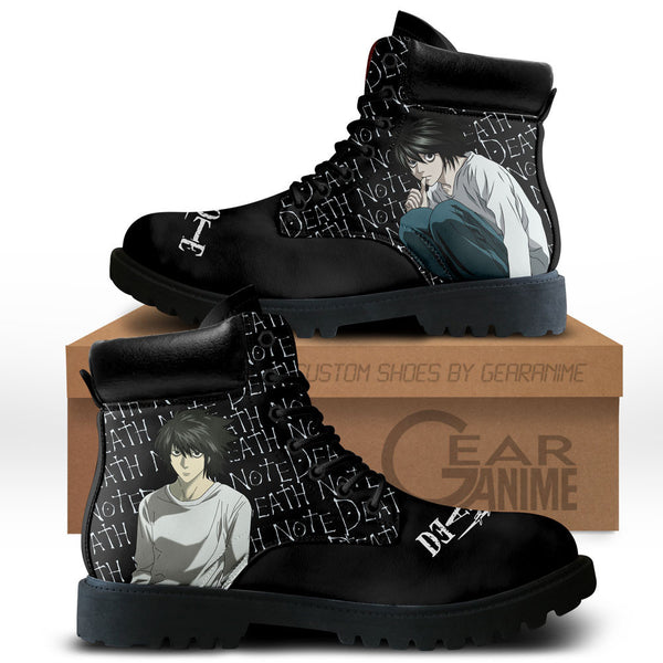 Dnote L Lawliet Boots Shoes Anime Custom NTT071