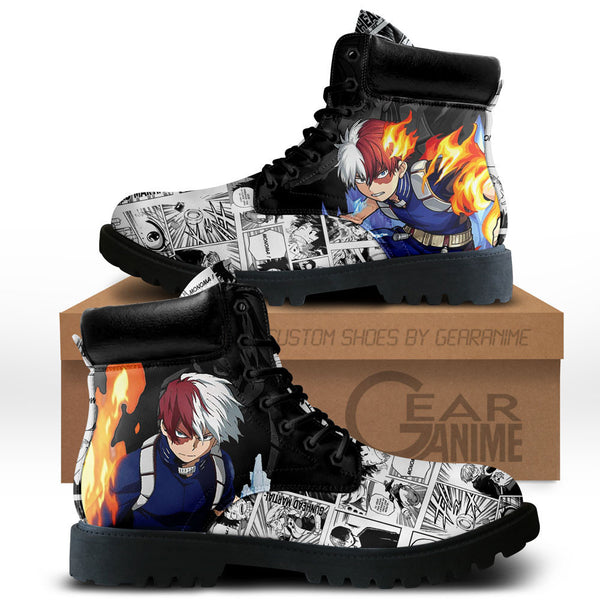 Shoto Todoroki Boots Shoes Anime Custom NTT171