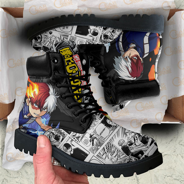 Shoto Todoroki Boots Shoes Anime Custom NTT171