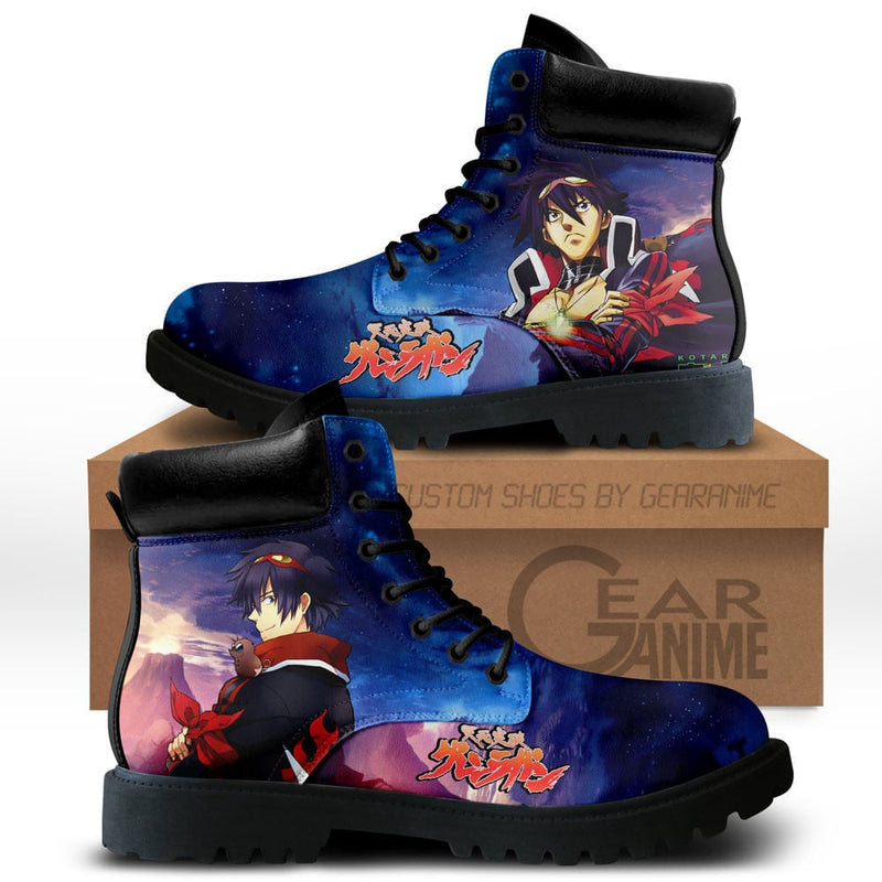 Gurren Lagann Simon Boots Shoes Anime Custom NTT171