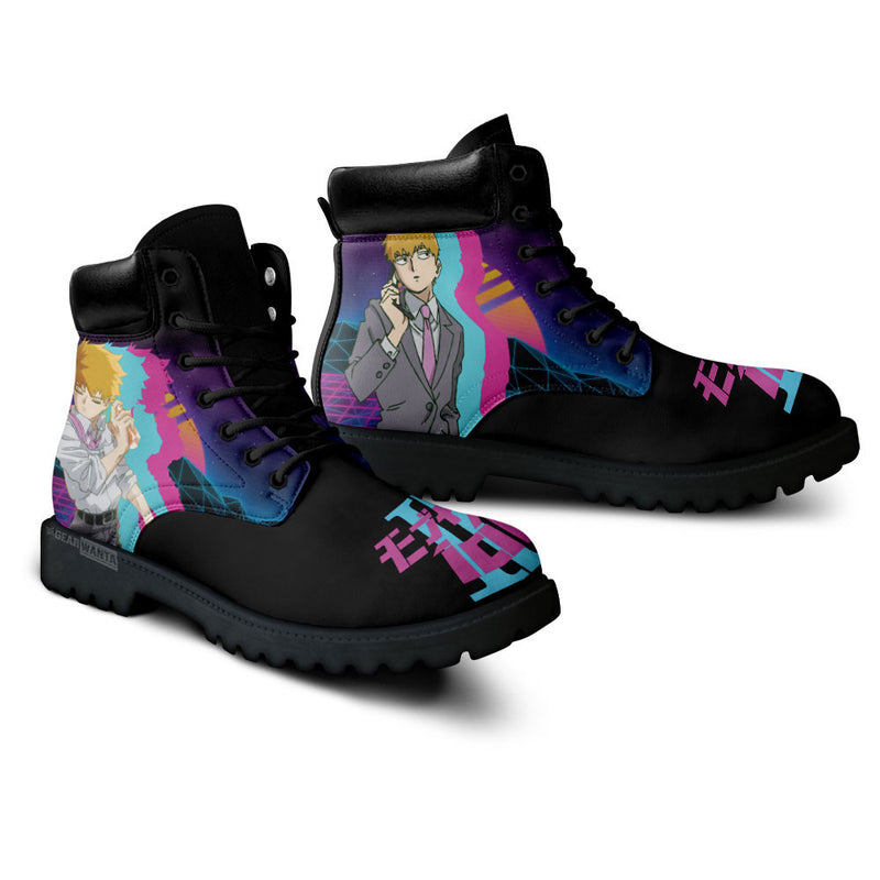 Arataka Reigen Boots Shoes Anime Custom MV0512