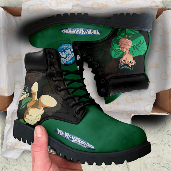 Yu Yu Hakusho Yusuke Urameshi Boots Shoes Anime Custom NTT281