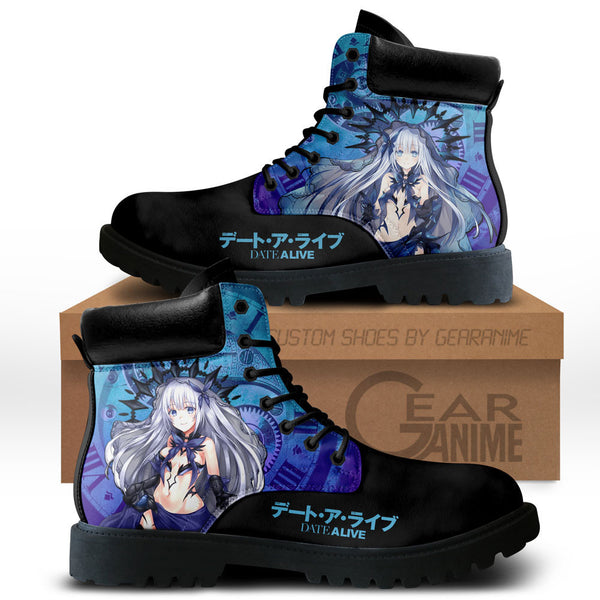 Date A Live Origami Tobiichi Boots Shoes Anime Custom NTT281