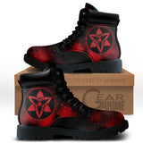 Sasuke Uchiha Eternal Mangekyo Sharingan Boots Shoes Anime Custom MV1511