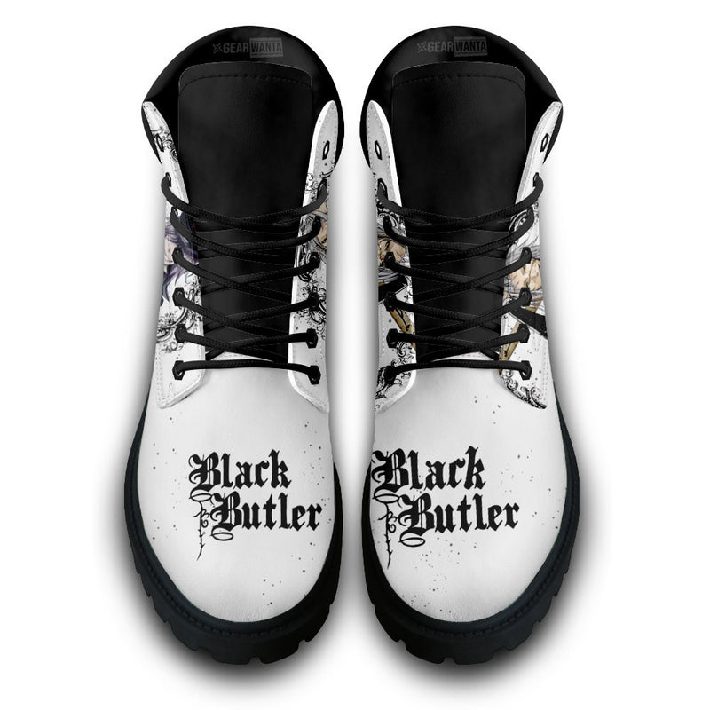 Black Butler Undertaker Boots Shoes Anime Custom MV2811