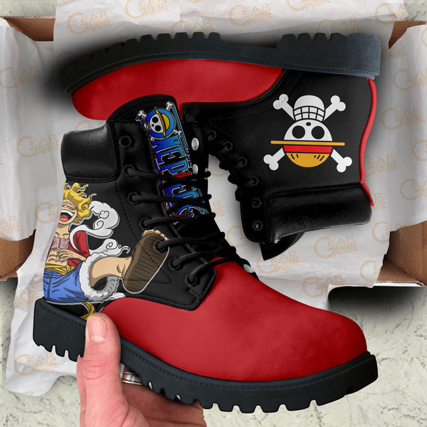 Luffy Gear 5 Boots Shoes Anime Custom NTT051