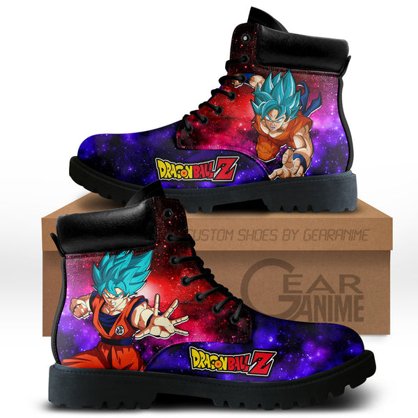 Goku Blue Boots Shoes Anime Custom NTT051