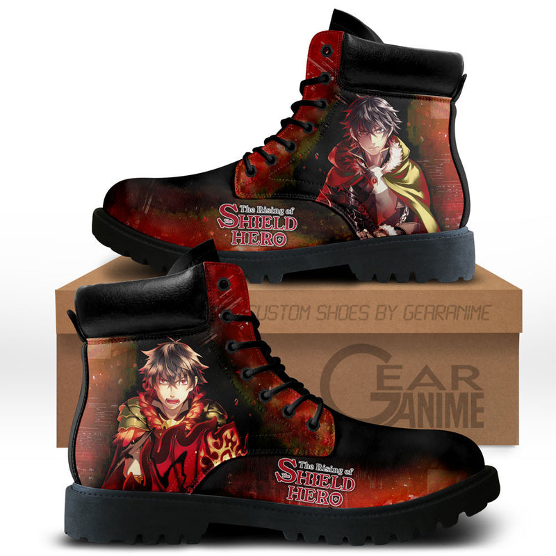 Shield Hero Naofumi Shield of Wrath Boots Shoes Anime Custom NTT281