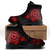 Madara Uchiha Mangekyo Sharingan Boots Shoes Anime Custom MV1511