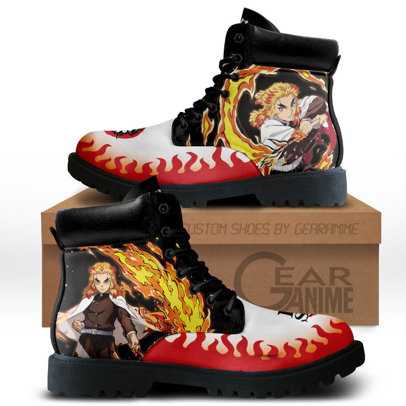 Kyojuro Rengoku Boots Shoes Anime Custom MV0512