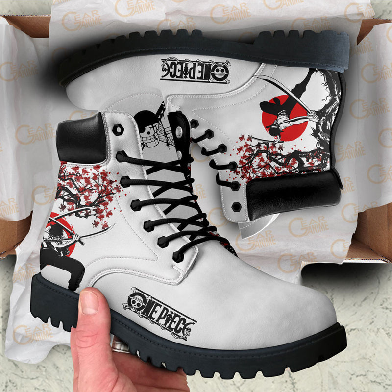 Roronoa Zoro Boots Shoes Anime Custom NTT071