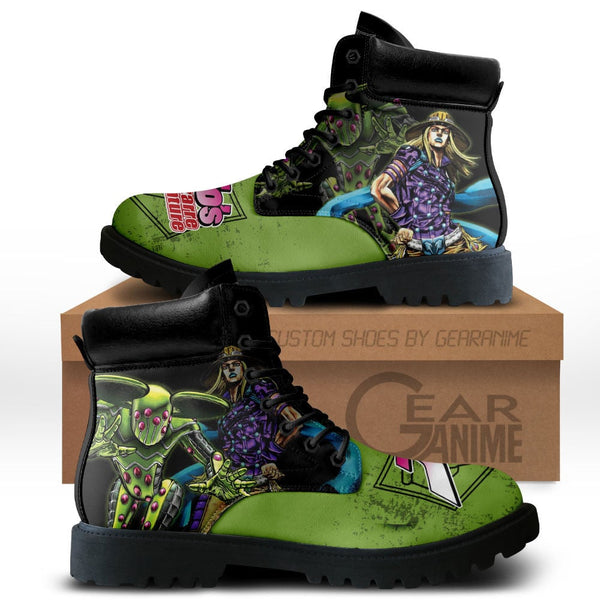 Gyro Zeppeli Boots Shoes Anime Custom MV0512