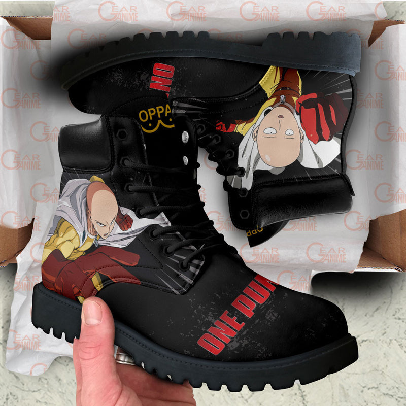 OPM Saitama Boots Shoes Anime Custom MV0711