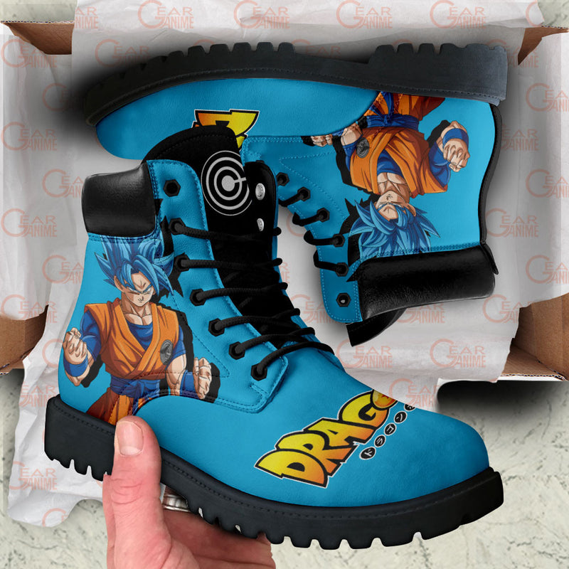 Goku Blue Boots Shoes Anime Custom MV2811