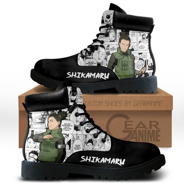 Shikamaru Nara Boots Shoes Anime Custom NTT051