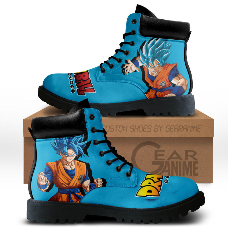 Goku Blue Boots Shoes Anime Custom MV2811