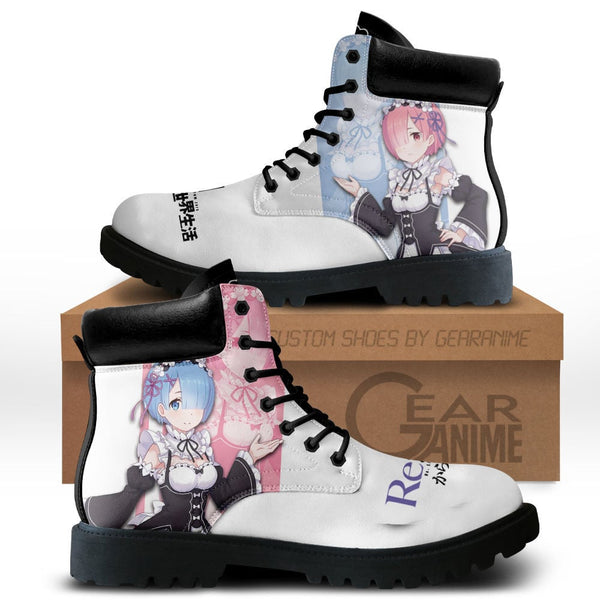 Ram and Rem Boots Shoes Anime Custom MV0711