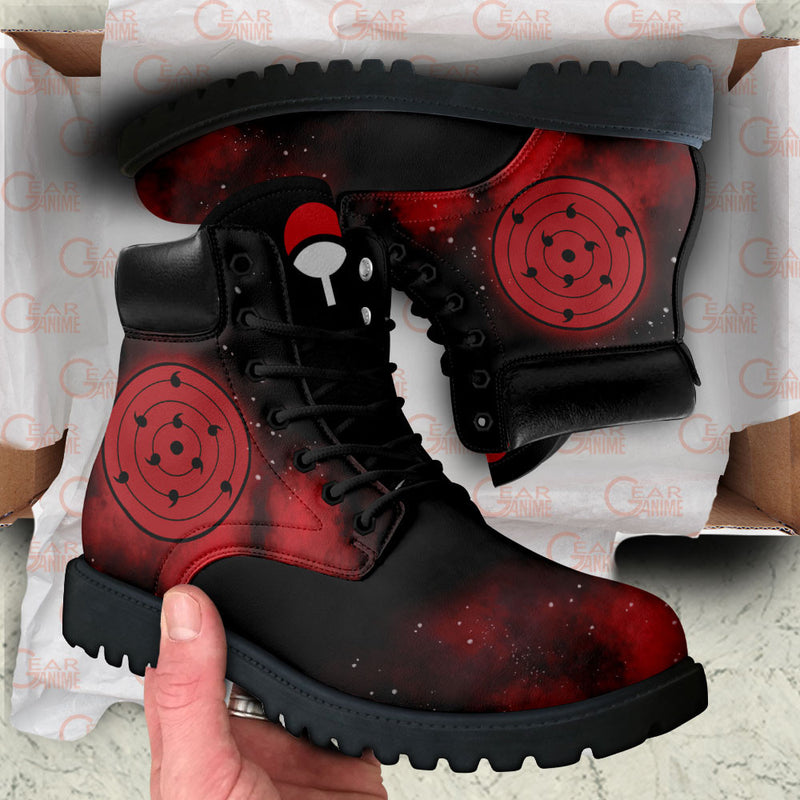 Madara Uchiha Rinne Sharingan Boots Shoes Anime Custom MV1511