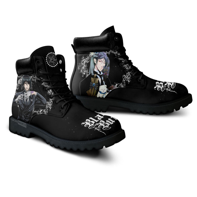 Black Butler Sebastian Michaelis Boots Shoes Anime Custom MV2811